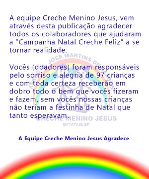 FESTIVIDADE - NATAL CRECHE FELIZ 2019